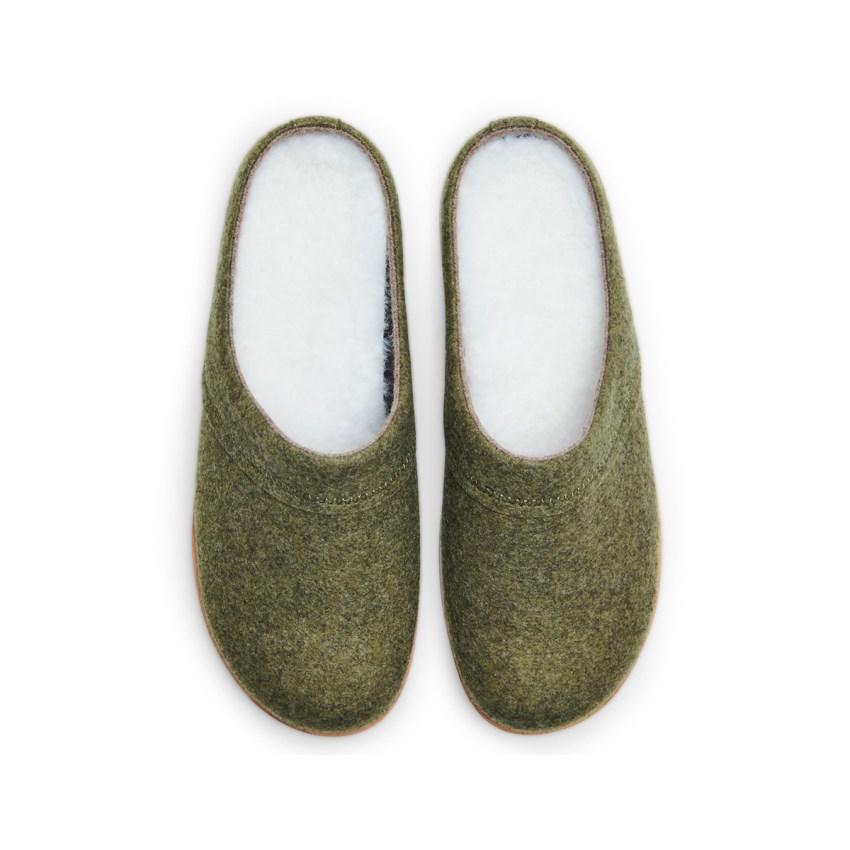 Sabots Merrell Juno Clog Wool Vert Olive Femme | A.J.NGAY